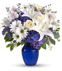 Beautiful in Blue from Schultz Florists, flower delivery in Chicago